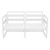 55" White Outdoor Patio Loveseat with Sunbrella Charcoal Gray Cushion