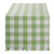 72" Green and White Checkered Fringe Rectangular Table Runner - IMAGE 1