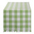 Buffalo Check Fringed Table Runner - 72" - Fern Green and White - IMAGE 1