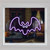 LED Neon Lighted Halloween Bat Wall or Window Decoration - 15" - Purple - IMAGE 1