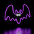 LED Neon Lighted Halloween Bat Wall or Window Decoration - 15" - Purple - IMAGE 5