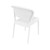 32" White Patio Wickerlook Stackable Dining Chair - IMAGE 2