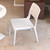34" White Outdoor Patio Wickerlook Dining Chair - IMAGE 6