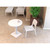 34" White Outdoor Patio Wickerlook Dining Chair
