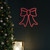 LED Bow Neon Lighted Christmas Wall or Window Decoration - 15" - Red - IMAGE 3