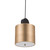 132.25" Gold and Black Cylindrical Adjustable Ceiling Light Fixture - IMAGE 5