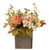 Floral and Pumpkin Wooden Box Fall Harvest Decoration - 10" x 8" - Orange and Brown - IMAGE 3