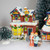 Two Story Snowy House with Garland and Wreaths Christmas Village Decoration - 4" - IMAGE 2