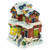 Two Story Snowy House with Garland and Wreaths Christmas Village Decoration - 4" - IMAGE 3