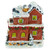 Two Story Snowy House with Garland and Wreaths Christmas Village Decoration - 4" - IMAGE 4