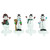 Winter Ready Glitter Snowman Christmas Stocking Holders - 7" - Set of 4 - IMAGE 2