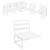 30" White Outdoor Patio Extension Lounge Chair with Natural Sunbrella Cushion - IMAGE 3
