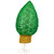LED Lighted Retro Bulb Outdoor Christmas Decoration - 32" - Warm White - Green