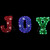 14" LED Lighted Traditional Colored 'Joy' Outdoor Christmas Decoration - IMAGE 1