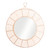36.5" Solid Orange Boho Pattern Framed Round Wall Mirror - IMAGE 2