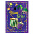 Mardi Gras Drums and Masks Outdoor House Flag 40" x 28" - IMAGE 1