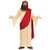Beige and Red Men's Jesus Adult Christmas Costume - IMAGE 2