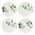 Set of 4 White Decorative Balsam Lane Accent Plate Set, 8" - IMAGE 1
