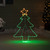LED Rope Lighted Christmas Tree Silhouette Yard Decoration - 38.5" - Green and Amber Lights - IMAGE 1
