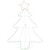 LED Rope Lighted Christmas Tree Silhouette Yard Decoration - 38.5" - Green and Amber Lights - IMAGE 2