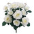 Artificial Rose Bush Spray - 18" - White - IMAGE 1