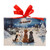 6" LED Lighted Dogs Watching Santa Christmas Canvas with Stand - IMAGE 1