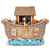 15" Brown and Blue Musical and Animated Noah's Ark Box Figure - IMAGE 1