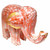 6" Handcrafted Orange Elephant Statue - IMAGE 1