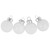 24ct White Shiny & Matte Glass Christmas Ball Ornaments 1-Inch (25mm) - IMAGE 3