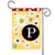Floral Monogram Letter P Outdoor Garden Flag 18" x 12.5" - IMAGE 1