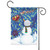 Snowman and Santa Claus Christmas Outdoor Garden Flag 18" x 12.5" - IMAGE 1