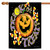 Happy Halloween Trick or Treat Orange and Black Rectangular House Flag 28" x 40" - IMAGE 1