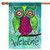 Rainbow Owl Outdoor House Flag 40" x 28" - IMAGE 1