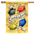 Diplomas and Graduation Caps "Congratulations" Outdoor Flag - 40" x 28" - IMAGE 1