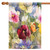 Spring Pansies Posing Outdoor House Flag 40" x 28" - IMAGE 1