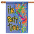 Party Poppers 'Its Party Time!' Outdoor House Flag 40" x 28" - IMAGE 1