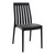 35" Black High Back Stackable Outdoor Patio Dining Chair - IMAGE 1
