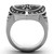 Men's Stainless Steel Ring with Top Grade Crystals - Size 13 - IMAGE 3