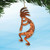Set of 2 Kokopelli Deity Wooden Christmas Ornaments 5.5" - IMAGE 2
