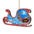 Set of 2 Santa Magical Flight Wooden Sleigh Christmas Ornaments 5.5" - IMAGE 1