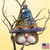 Set of 2 Cat Witch Hat Wooden Halloween Ornaments 5.5" - IMAGE 5