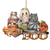 Set of 2 "Boo" Broom Wooden Halloween Ornaments 5.5" - IMAGE 1