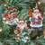 Set of 3 Santa Christmas Trees with his Forest Friends Ornaments 5.5" - IMAGE 2