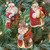 Set of 3 Santa Playing Musical Instruments Wooden Christmas Ornaments 5.5" - IMAGE 2