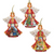 Set of 3 Guardian Angels Nativity Scenes Wooden Christmas Ornament 5.5" - IMAGE 1