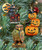 Set of 3 Witch Haunted House Pumpkins and Owl Wooden Halloween Ornaments 5.5" - IMAGE 2