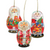 Set of 3 Santa Matreshka Dolls Wooden Christmas Ornaments 5.5" - IMAGE 1