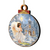 Set of 2 Angel at the Chapel Round Wooden Christmas Ornaments 5.5" - IMAGE 1