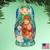 Set of 2 Matreshka Doll Playing Snowman Wooden Christmas Ornaments 5.5" - IMAGE 2