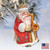 Set of 2 Santa Claus Trumpet Wooden Christmas Ornaments 5.5" - IMAGE 4
